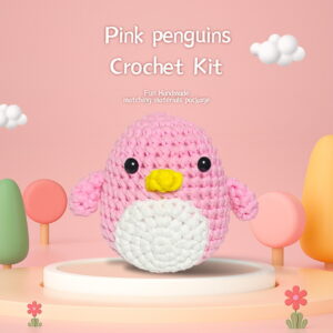 Penguin Woobles Crochet Kit - pink