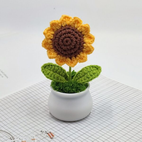 Crochet flower Pot - Image 4