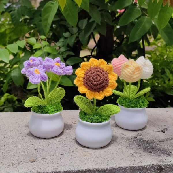 Crochet flower Pot