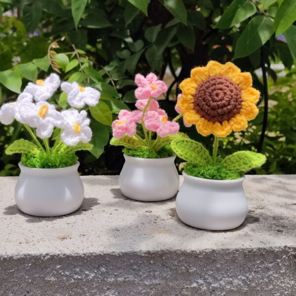 Crochet flower Pot - Image 2