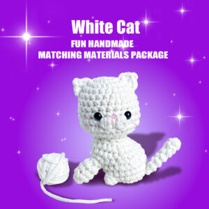 White Cat Woobles Crochet Kit
