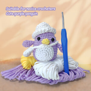 Penguin Woobles Crochet Kit - purple