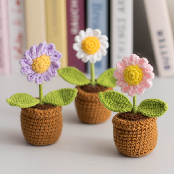 Crochet Flowers Pots - Image 2