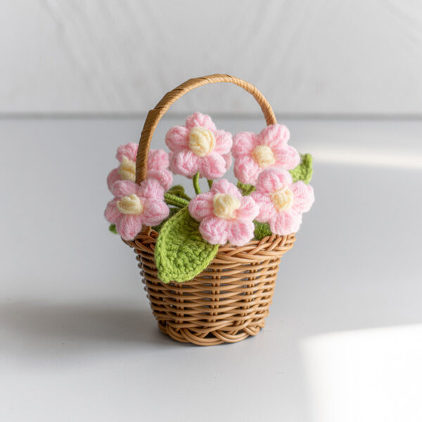 Crochet Flower Basket - Image 2
