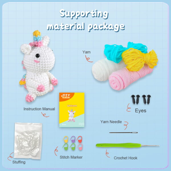 Unicorn Woobles Crochet Kit - Image 5