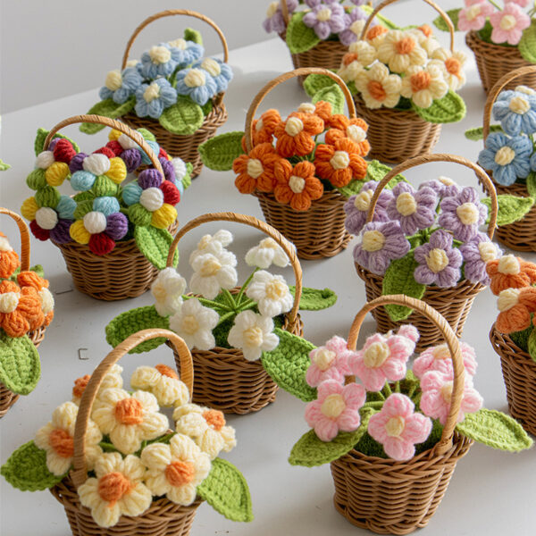 Crochet Flower Basket