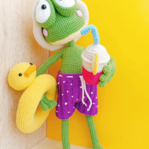 Swimming frog doll Amigurumi Crochet