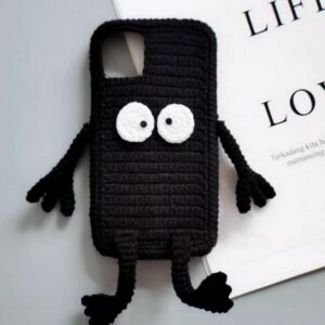 Crochet Black coal Phone Case Cover for iPhone