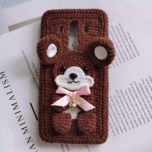 Crochet Brown Bear Phone Case Cover