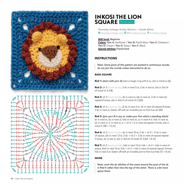 Handmade Crochet Square Motif Patterns - Image 4