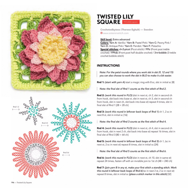 Handmade Crochet Square Motif Patterns