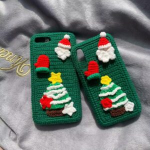 Crochet Christmas Phone Case Cover