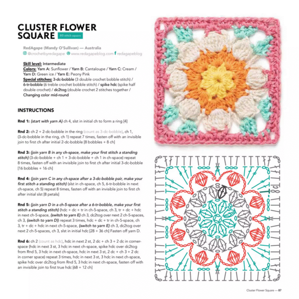 Handmade Crochet Square Motif Patterns - Image 5