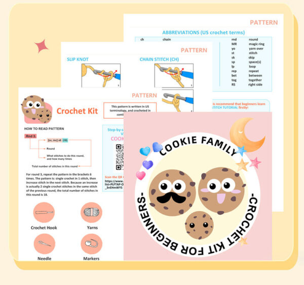 DIY Cookie Family Crochet Kit - Image 2