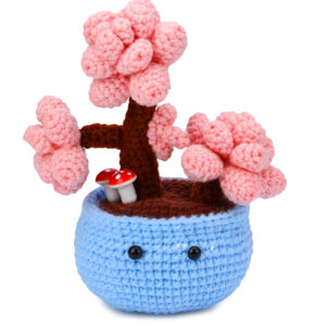 Peach Potted Plant Crochet Kit for Beginners