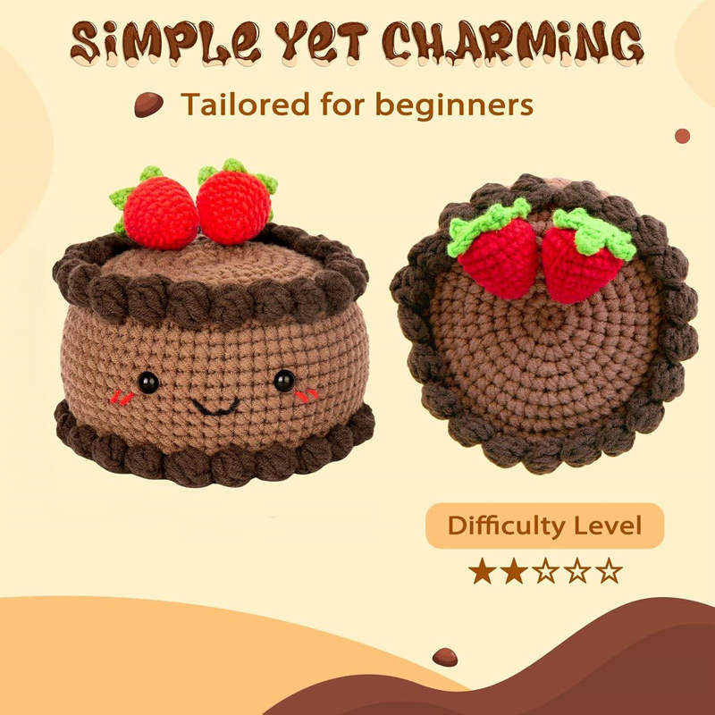 Strawberry Cake Crochet Kit - Image 2
