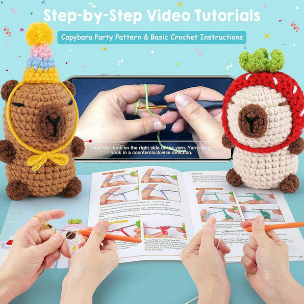 Capybara Crochet Kit for Beginner - Image 2