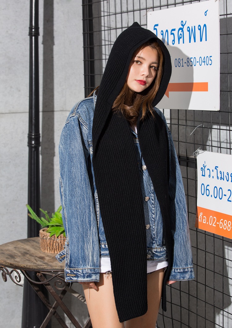 Crochet Hooded Scarf for Women - Image 3