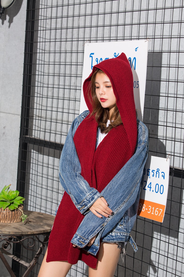 Crochet Hooded Scarf for Women - Image 5